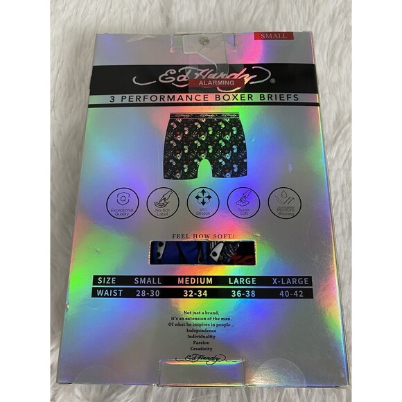 Ed Hardy Performance Boxer Briefs Men's 3 Pack Underwear Multicolor - Picture 8 of 8